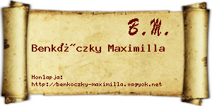 Benkóczky Maximilla névjegykártya
